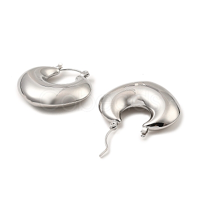 Non-Tarnish 304 Stainless Steel Hoop Earrings for Women EJEW-G358-07P-1