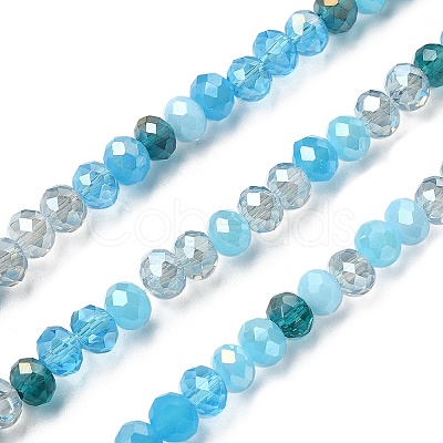 Electroplate Glass Beads Strands EGLA-YW0002-D05-1