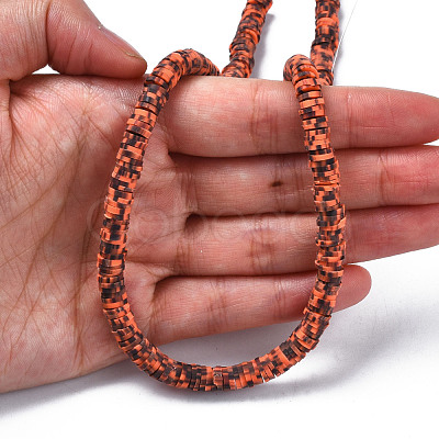 Handmade Polymer Clay Beads Strands CLAY-R089-6mm-160-1