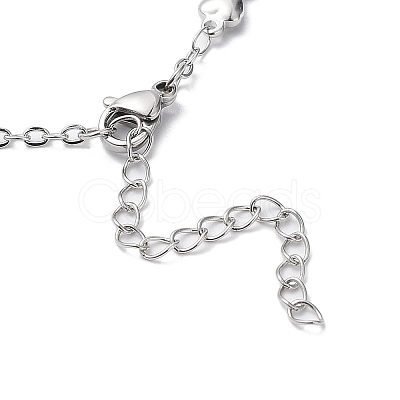 Non-Tarnish 304 Stainless Steel Bowknot Link Chain Necklace NJEW-K249-07P-1