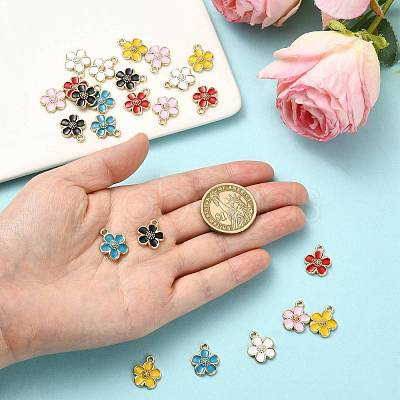 10Pcs Alloy Enamel Pendants FIND-FS0005-32F-1