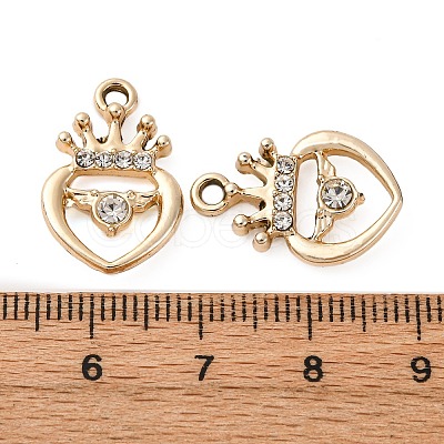 Alloy Rhinestone Pendants PALLOY-S052-01G-A-1
