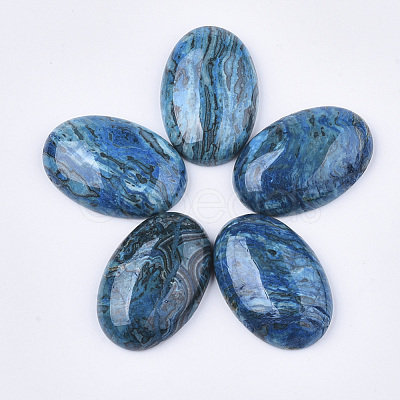 Natural Netstone Cabochons G-S349-25B-10-1