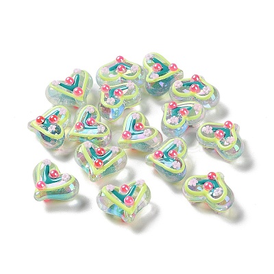 Valentine's Day Transparent Acrylic Beads ACRC-H001-02F-1