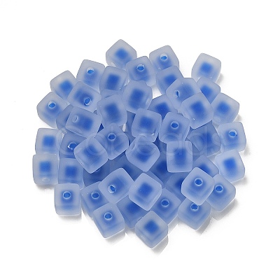 Frosted Acrylic European Beads OACR-G012-14E-1