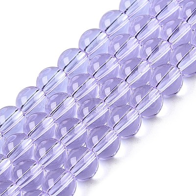 Transparent Glass Beads Strands X-GLAA-T032-T6mm-01-1