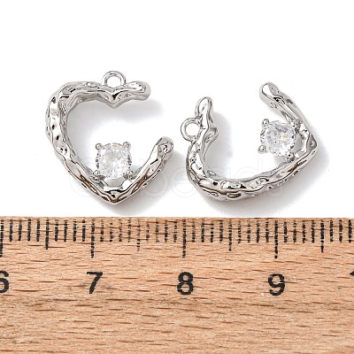 Brass Micro Pave Cubic Zirconia Pendants KK-A295-02A-P-1