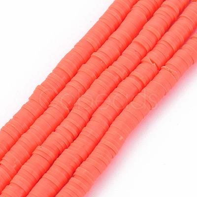 Handmade Polymer Clay Bead Strands CLAY-T002-6mm-44-1