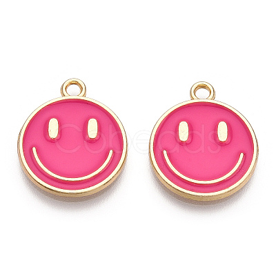 Light Gold Tone Alloy Enamel Pendants ENAM-N056-197A-1