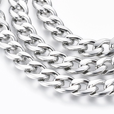 Tarnish Resistant Men Curb Chain Necklace X-NJEW-F027-46-1