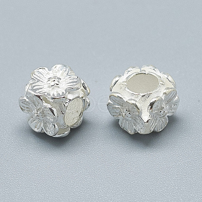 925 Sterling Silver European Beads STER-T002-43S-1