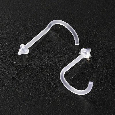 Acrylic L-Shaped Nose Ring AJEW-YW0001-06D-1