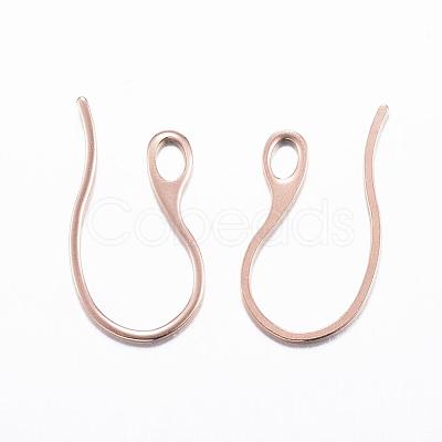 Ion Plating(IP) 304 Stainless Steel Earring Hooks STAS-H383-28RG-1