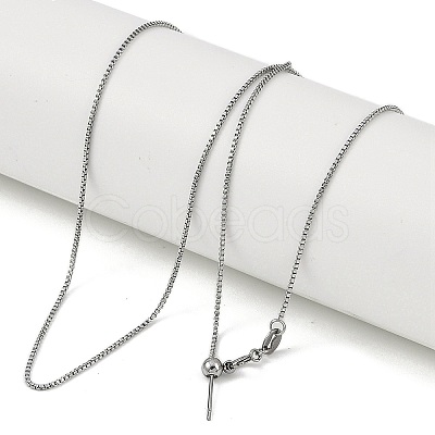 304 Stainless Steel Box Chains Necklaces LS-NJEW-H042-09P-1