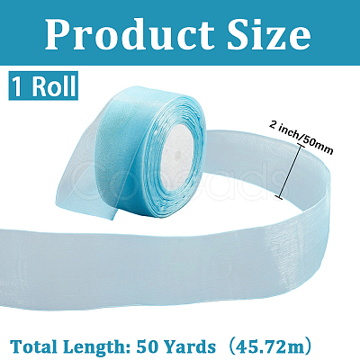 1 Rolls Sheer Organza Ribbon SRIB-CY0001-22C-12-1