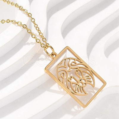 304 Stainless Steel Necklace LS-NJEW-D330-01G-05-1