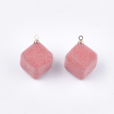 Flocky Acrylic Pendants FIND-T046-30-11-1