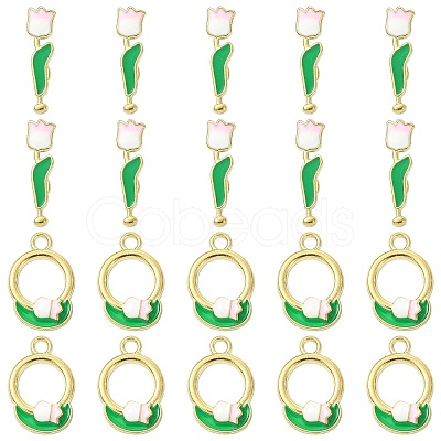 10Pcs Zinc Alloy Enamel Toggle Clasps FIND-CJ0004-98-1