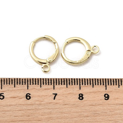 Brass Huggie Hoop Earring Findings KK-L179-04G-A-1