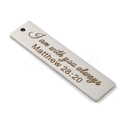 Non-Tarnish 201 Stainless Steel Big Pendants STAS-L079-027P-P-1