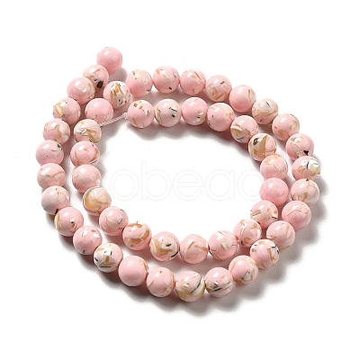 Synthetic Turquoise and Sea Shell Assembled Beads Strands G-D482-01A-06-1