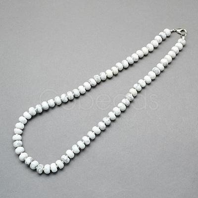 Fashionable Gemstone Beaded Necklaces NJEW-R211-01-1