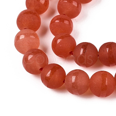 Frosted Natural White Jade Beads Strands G-T138-8mm-209G-1