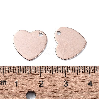 201 Stainless Steel Charms STAS-H191-01C-RG-1