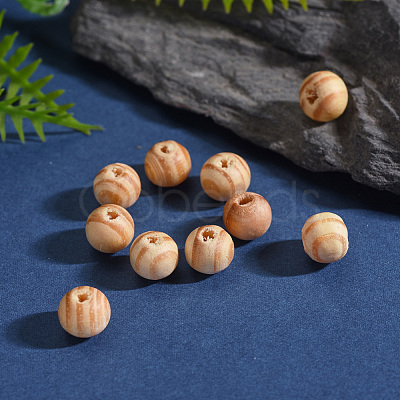 Unfinished Wood Beads X-WOOD-Q027-8mm-01-LF-1