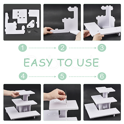 PVC 3-Tier Gift Desktop Organizer Shelf AJEW-WH0609-952A-01-1