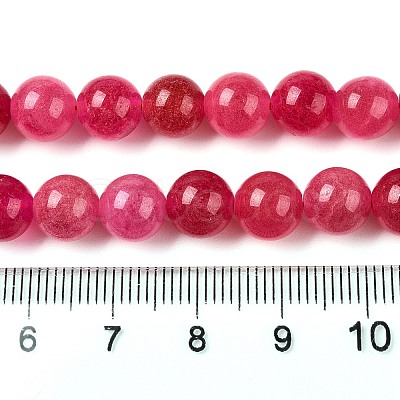 Dyed Natural White Jade Beads Strands G-T138-8mm-210-36-1