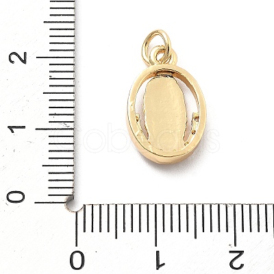 Rack Plating Brass with Cubic Zirconia Pendants KK-Q017-06D-G-1