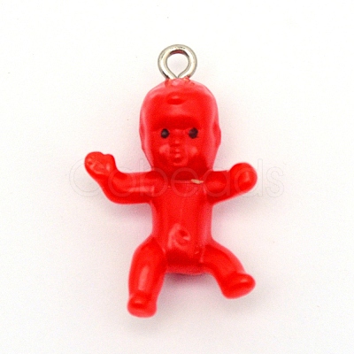 Opaque Plastic Pendants KY-WH0024-12B-1