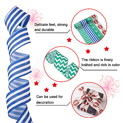4 Rolls 4 Style Polyester Ribbons OCOR-PJ0001-004-1