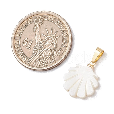 Natural Freshwater Shell Pendants PALLOY-JF05137-02-1