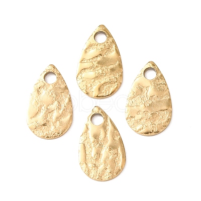 Hammered 304 Stainless Steel Pendants STAS-G385-03G-1