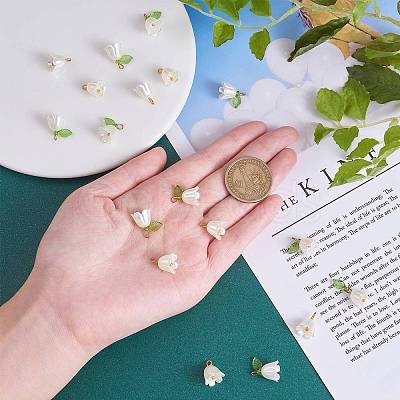 40Pcs Lily of the Valley Plastic Pendants JX634A-1