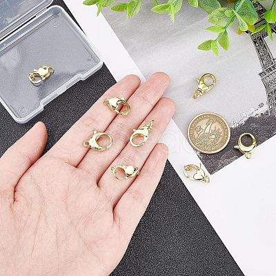 8Pcs 4 Styles Eco-Friendly Brass Lobster Claw Clasps KK-FH0004-33-1