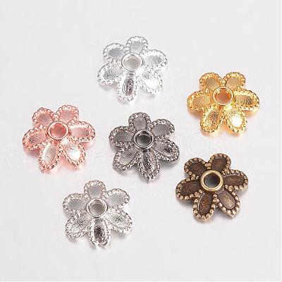 Alloy Bead Caps Enamel Settings PALLOY-D348-04-1