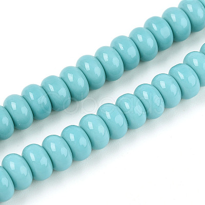 Opaque Solid Color Glass Beads Strands X-GLAA-ZX008-8mm-18R-1