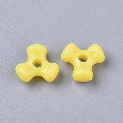 Opaque Acrylic European Large Hole Beads MACR-N008-10-1
