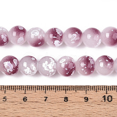 Baking Paint Glass Beads Strands DGLA-N015-10mm-05-1