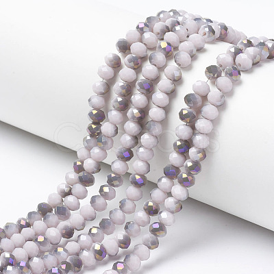 Electroplate Opaque Glass Beads Strands LS-EGLA-A034-P6mm-F17-1