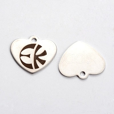 Non-Tarnish Stainless Steel Pendants STAS-L165-E08-1