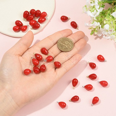 40Pcs 2 Colors ABS Plastic Pearl Pendants FIND-FS0005-19-1