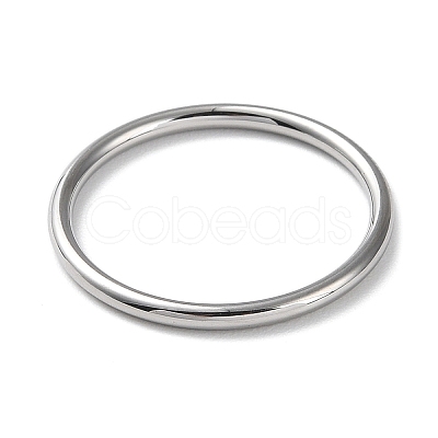 Non-Tarnish 304 Stainless Steel Simple Plain Band Finger Ring for Women Men RJEW-F152-01G-P-1