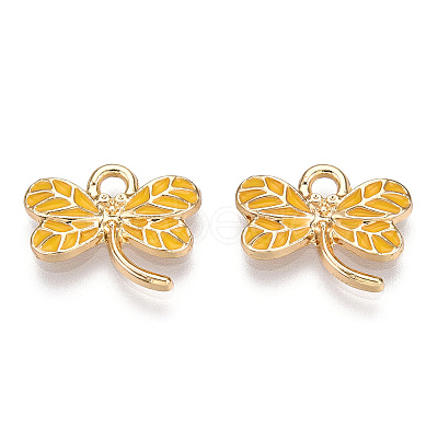 Light Gold Plated Alloy Pendants ENAM-T009-69C-RS-1