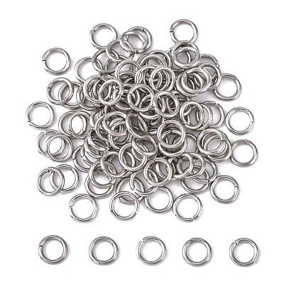 Tarnish Resistant 304 Stainless Steel Open Jump Rings STAS-Q186-02-6x1mm-1