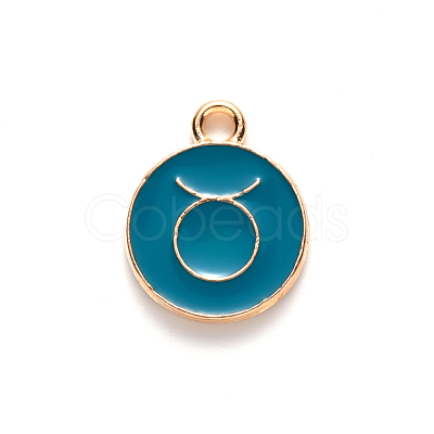 Alloy Enamel Pendants ENAM-S124-01B-05C-1