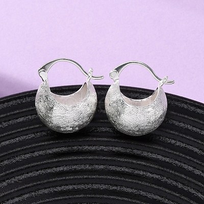 Brass Bag Hoop Earrings EJEW-A143-01B-S-1
